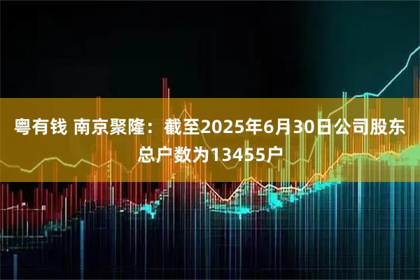粤有钱 南京聚隆：截至2025年6月30日公司股东总户数为13455户